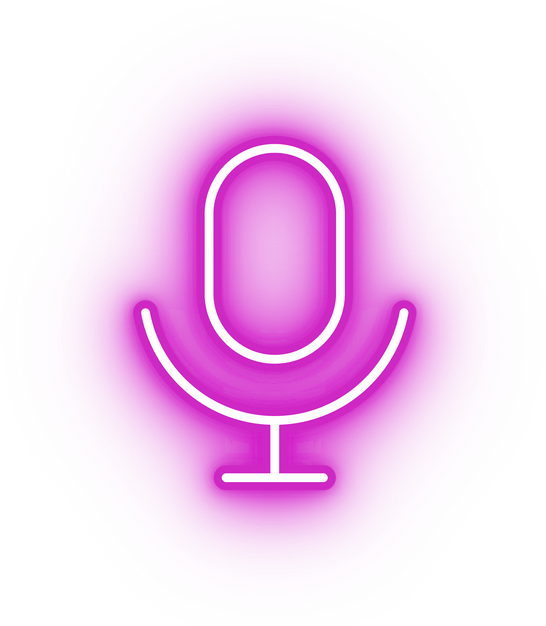 Neon pink mic icon